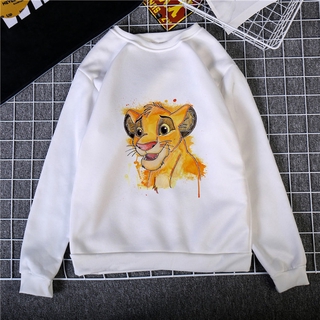 Disney lindo Simba Pullovers blusas el rey león impreso ropa 2021 nuevas sudaderas primavera Casual marcas diseñador sudadera