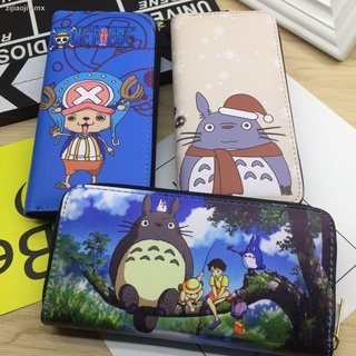 ☇☂✕Wallet Men Trousers Personality Cartoon Anime One Piece My Neighbor Totoro Zipper Clutch Student Japanese and Korean Mobile Phone Bag (1)