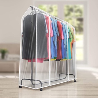 Transparente percha de ropa cubierta dormitorio PE percha de piso cubierta de polvo tridimensional ropa cubierta de polvo (3)