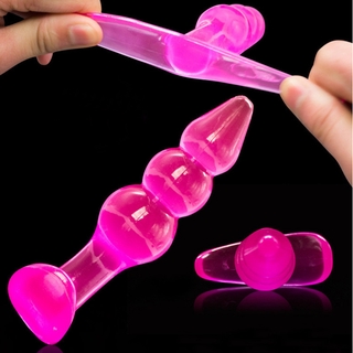 Silicona Anal Butt Plug G-Spot estimulación ventosa Jelly consolador Anal juguetes sexuales (1)