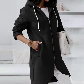 yar gruesa mujer sudadera con capucha diseño de cremallera amigable con la piel sudadera con capucha diseño de bolsillo para uso diario (3)