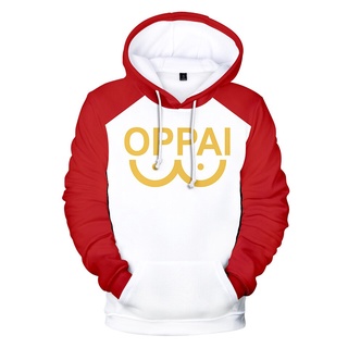 Anime Harajuku One Punch Man Oppai Color Matching Hoodies Tracksuit One Punch Man Hoodie