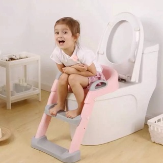Asiento de entrenamiento para bebé, orinal ajustable con escalera (2)