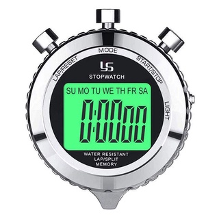 YS Digital cronómetro temporizador Metal Stop Watch 2 vuelta cronómetro temporizador