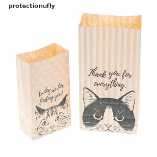 pfmx 10 bolsas de papel kraft de regalo de galletas de caramelo bolsas de papel regalo embalaje gato patrón gloria (3)