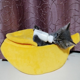 [barato] linda forma de plátano perro gato casa suave caliente perrera cama de dormir casa tienda de campaña (6)