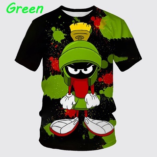 New Summer Cute Anime Marvin the Martian T-shirt 3D Printed Casual T-shirt Fashion Round Neck Short-sleeved Personality T-shirt