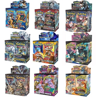 324pcs Pokemon Pocket Monsters Trading Card Game: Sun & Moon Unified Minds Booster Box Carf juguete
