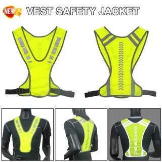 Reflective Vest Safe Jacket for Running Jogging Cycling Motorcycle Night