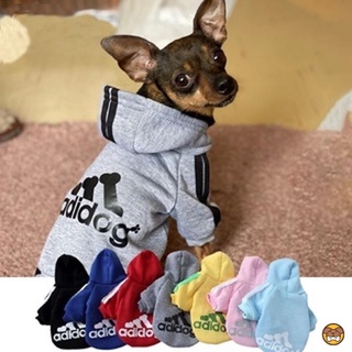XS-XXL Adidog-Sudadera con capucha para perro ropa de primavera con letras para perros pequeños Chihuahua Pug Yorkshire cachorro gato XS-XXL (1)
