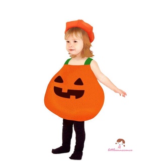 Xzq7-tops de bebé disfraz de calabaza de Halloween de dibujos animados Casual liguero jersey Tops y sombrero trajes