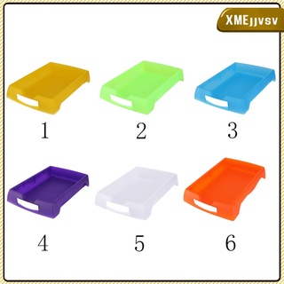 [xmejjvsv] bañera multiusos - cubos de almacenamiento de plástico apilable, bandeja médica de laboratorio, 27 x 19 x 5 cm (10,5 x 19 x 5 cm)