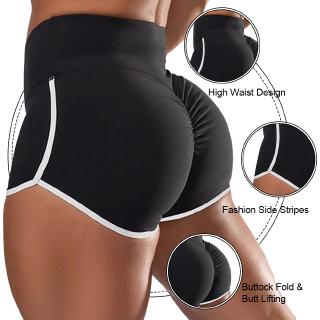 Listo Stock Mujeres Pantalones Cortos Deportivos De Cintura Alta Verano Fitness Casual Señoras Running Yoga Shorts-xiam (7)