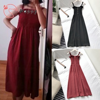 P6 Pregnant Dress Solid Color Mid-length Maternity Tube Dress For Summer