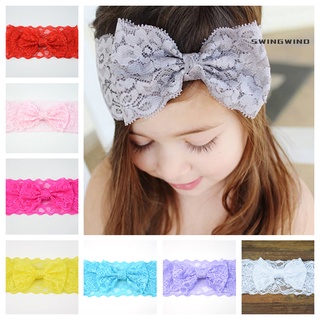 [Good baby]👶Infant Baby Girl Big Bow Color Lace Newborn Hair Photo Prop