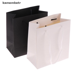 【kamem】 10pcs/lot Paper Gift Bag Kraft Paper Candy Box With Handle Party Gift Package .