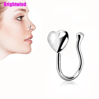 [Brightwind] Falso anillo de nariz Clip en la nariz anillo no nariz Clip joyería imitación (3)