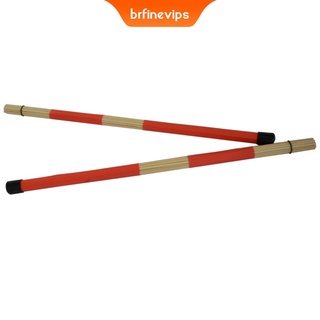 [brfinevips] 1 Pair Drumsticks Drum Sticks Brush with Storage Bag for Music Lovers Gift