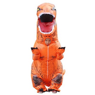 Disfraz inflable de dinosaurio T Rex niños vestido traje de Halloween Unisex Blowup Cosplay (6)