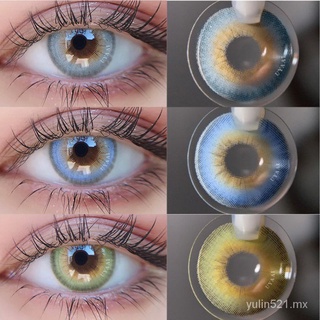 uyaai1pair (2 piezas) lentes de color para ojos azul lentes de contacto marrón 1 año uso maquillaje púrpura lentes de contacto para ojos lentes de contacto con colorPantalones de mujer Pantalones casuales de mujer