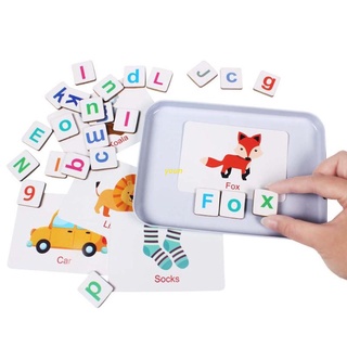 Youn letras magnéticas de madera números juguetes imanes para nevera alfabeto tarjetas de palabras ortografía