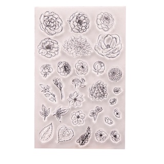 VV* flor de silicona transparente sello DIY Scrapbooking relieve álbum de fotos decorativo tarjeta de papel artesanía arte hecho a mano regalo