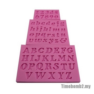 [TIME2] 3 pzs Mini molde de silicón para decoración de pasteles/Fondant hecho a mano con letras y números