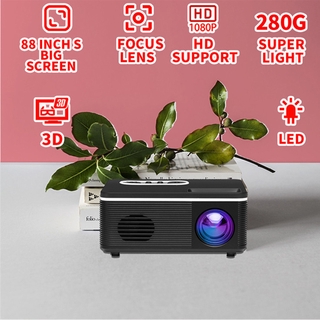 h88 proyector led 3d 1080p soporte haut-parleur tf hdmi usb mini reproductor multimedia tiimdunm