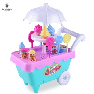 juguetes de juego de rol para niños/mini carrito de caramelos desmontable para helado/tienda/juguete (7)