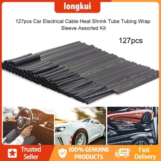 longkui: 127 unidades de cable eléctrico para coche, tubo termorretráctil, tubo de tubo, manga surtido