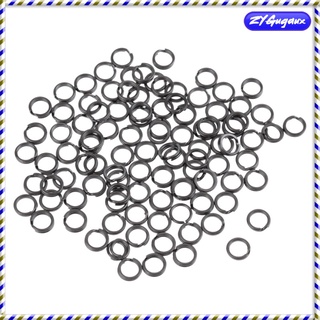 50 unids /100pcs anillos divididos de acero inoxidable aparejos de pesca anillo llavero clips conector de alta resistencia