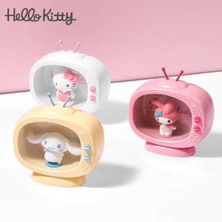 MINISO Famoso Producto Sanrio Hello Kitty Mini TV Modelado Luz De Noche Dormitorio Lindo Lámpara De Mesa