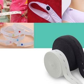 40m ajustable plana banda elástica con agujeros de botón banda elástica para bebé pañal embarazada ropa accesorios de costura (1)