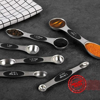 juego de 6 cucharas medidoras de acero inoxidable para hornear/cuchara/cuchara/cuchara/utensilios de leche/café m1c4