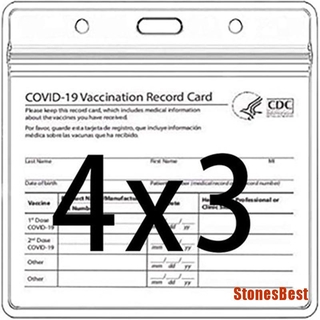 SBT 3pcs Vaccination Card Protector 4 X 3 Inches Vaccine Cards Holder Wate (1)