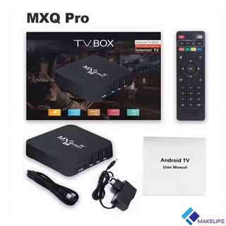 mxq pro 4k 2.4g/5ghz wifi android 9.0 quad core smart tv box mxqpro5g reproductor multimedia 1g + 8g makeup2
