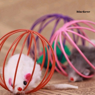 BL-creativo ratón falso rata en jaula pelota mascota gato divertido regalo jugar Catch Toy (2)