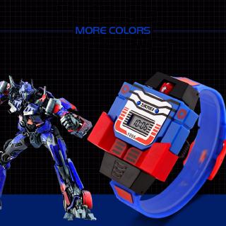 Transformers Style reloj electrónico para niños, reloj Digital deportivo para exteriores