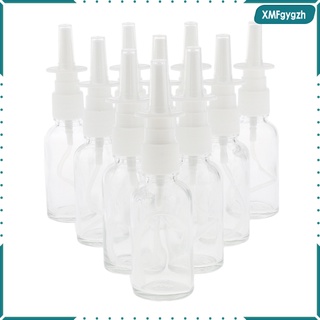 [XMFGYGZH] 10 botellas vacías de vidrio recargable Nasal Spray fina bomba de niebla viales 30 ml traje para maquillaje agua Perfumes aceites esenciales