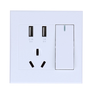 * **usb interruptor de pared panel de enchufe dual usb interruptor adaptador enchufe fuentes de alimentación-144199