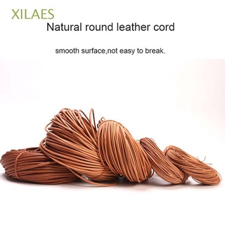 XILAES Moda F. Cuero Natural color Producción de joyas Cuerda de cuero Diámetro: 1 / 1,5 / 2 / 3 mm Cadena Cuerda útil adj. Collar Accesorios Hallazgos de joyas