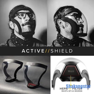 [Shakangstar 0415] 2021 protección facial activa de seguridad completa a prueba de polvo Antiviral máscara escudo
