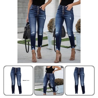<cod> sexy mujer jeans borla cintura alta mujer jeans simple streetwear