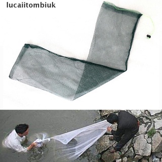 [lucai] Fishing Net Trap Nylon Mesh Cast Fishery Accessories Simple Load Fish Bag Tackle .