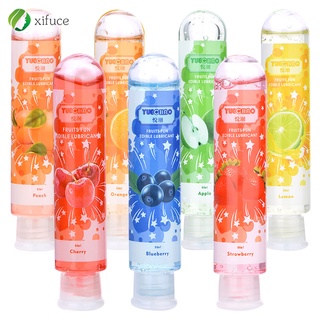 [XF] 80 ml sabor a frutas Soluble en agua Anal lubricante Vaginal suave aceite corporal lubricante
