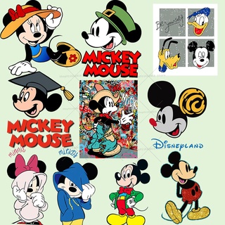 Mickey Minnie Mouse Hierro En Termo-Pegatina Disney Mujeres Niña Moda Transferencia Caliente Ropa Parches DIY Apliques Para Sudadera Con Capucha Camisa