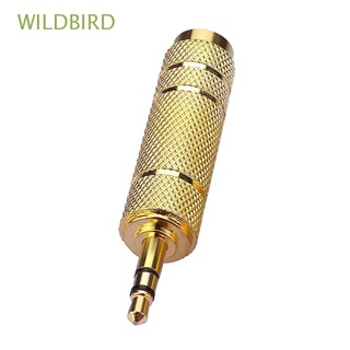 wildbird 5pcs conector de audio estéreo altavoz macho a hembra adaptador de audio micrófono 3.5 enchufe a 6.35 jack convertidor adaptador estéreo enchufe enchufe auriculares amplificador