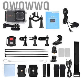 qwqwwq 4k 30fps pantalla hd anti-golpes impermeable deportes wifi cámara de acción con mando a distancia