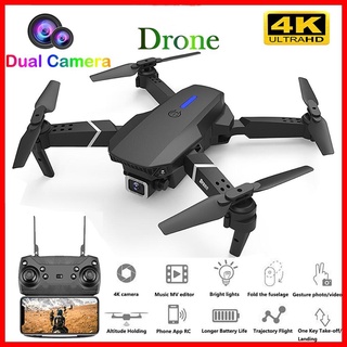 E88 Drone 4k HD Cámara Dual Posicionamiento Visual Fpv Plegable Drones Rc Quadcopter Listo Stock