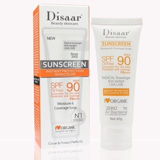 Disaar protector solar Spf 90+ crema protector solar facial Spf Max 90 Radical Scavenger Anti oxidante UVA/UVB